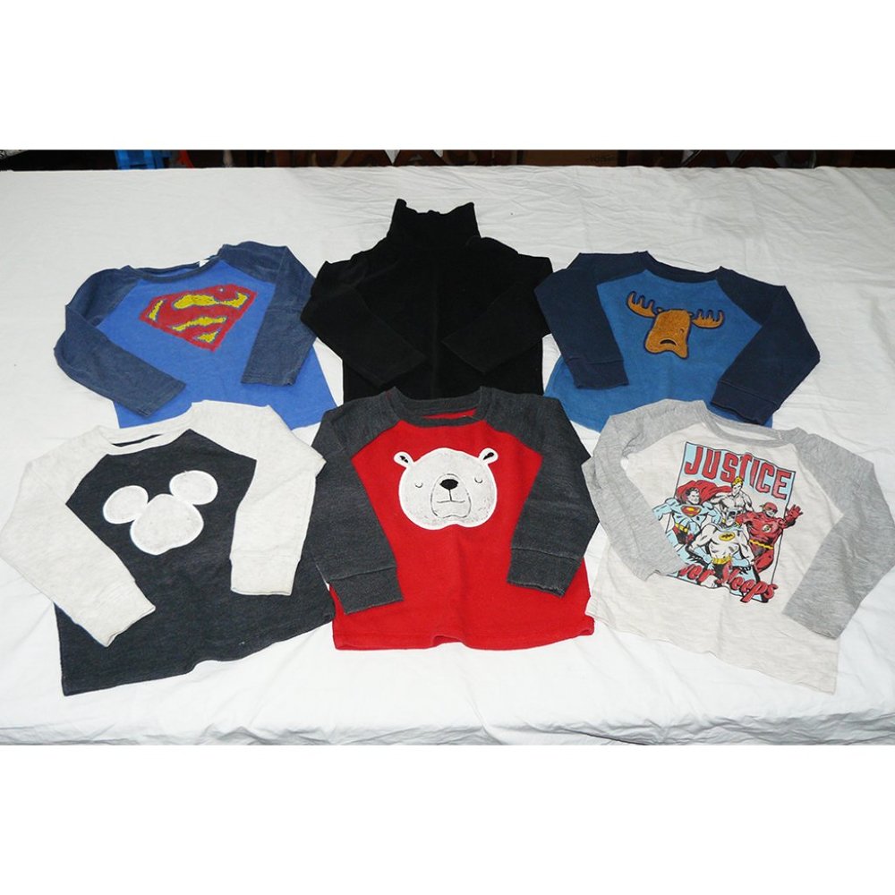 6 PC Boys Tops Lot - Disney Garanimals Jumping Beans, SZ 4